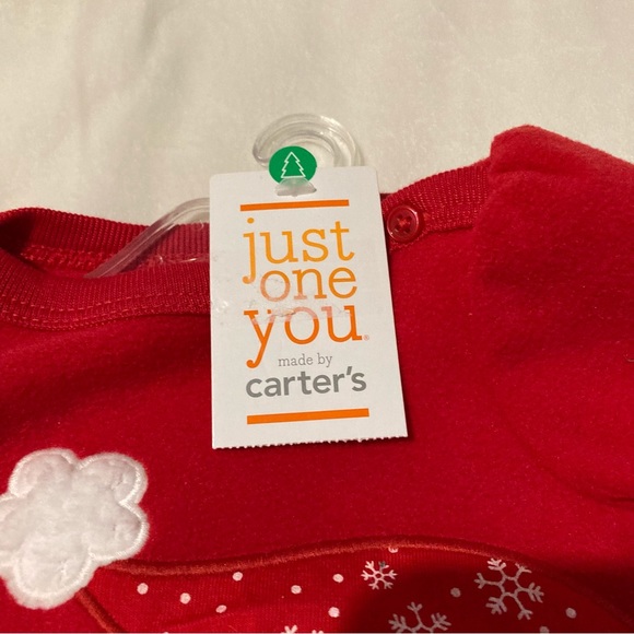 CARTERS CHRISTMAS 2PC SET SANTA SNOWFLAKE NWT SIZE NB - Picture 5 of 5